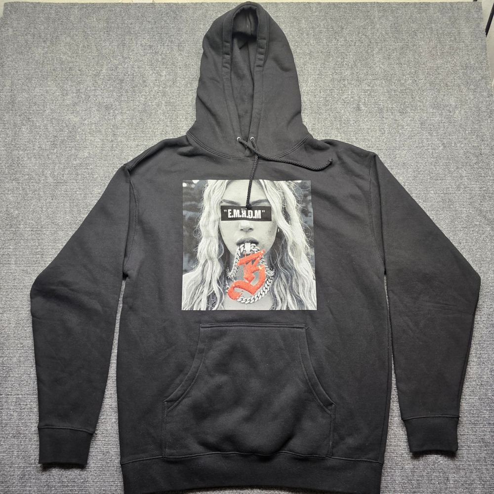 Blessed EMHDM USA Tour Graphic Hoodie Black Mens Large IND4000C Streetwear